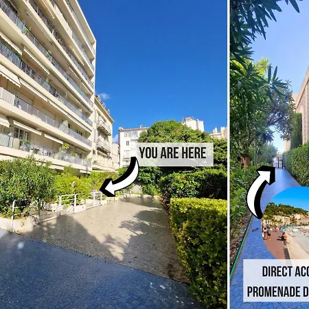 Nestor&jeeves - Manel - Terrasse Et Acces Direct Promenade Des Lägenhet Nice